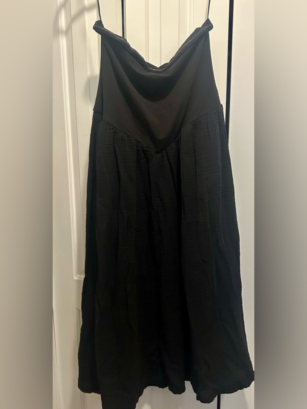 LOFT Black Strapless Maxi Dress